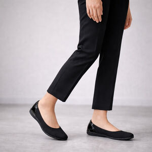 Cole Haan StudioGrand Black Knit Slip-On Ballet Flats Women 6 Comfort Work Shoes